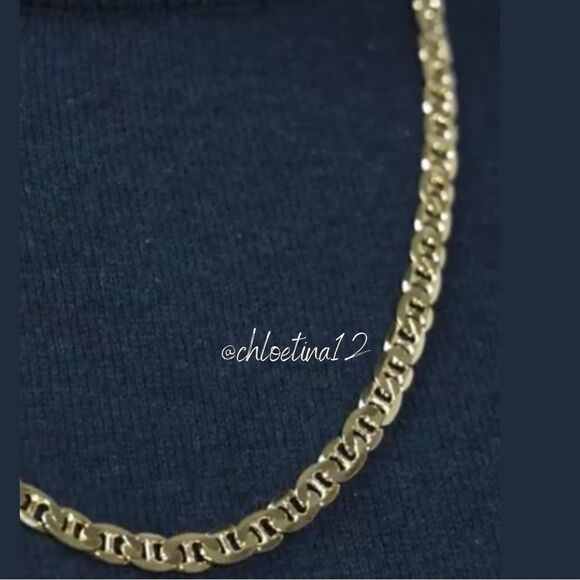 NEW 18k Gold over Sterling Mariner Chain Necklace - Picture 4 of 7